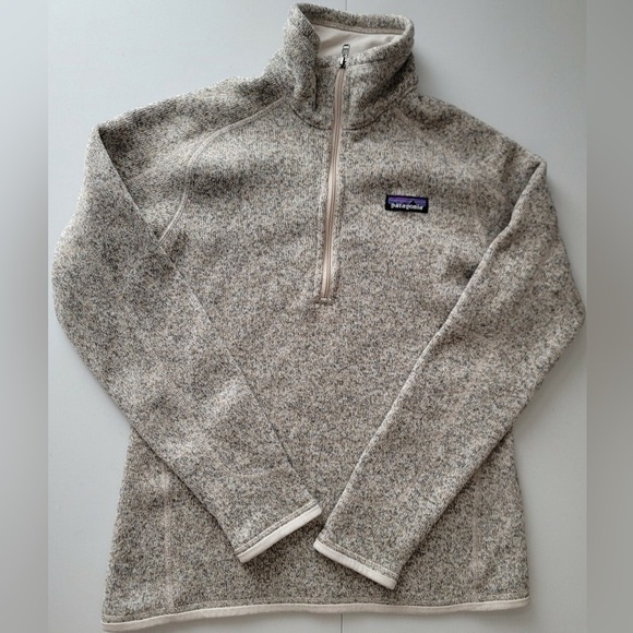 Patagonia Sweaters - Patagonia fleece better sweater half zip white birch M